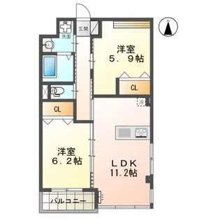 UN HOMME(アンノーム)【3階】の間取り