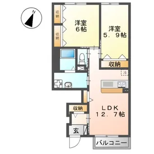 マノワールⅡ【1階】の間取り