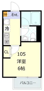 1Kの間取り画像