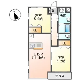 向日葵【1階】の間取り