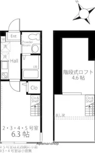 ハーミットクラブハウスシャルム岸根公園【1階】の間取り