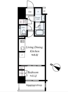 デュオステージ横浜中央【3階】の間取り
