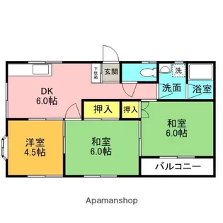 関屋ハイツ【2階】の間取り