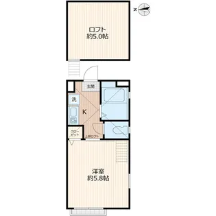 G・Aヒルズ追浜B棟【201号室】の間取り