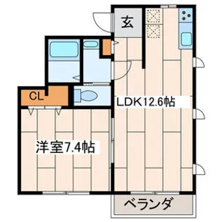 ミルクリーク茅ヶ崎【2階】の間取り