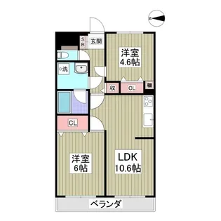 セントヒルズ田園調布【110号室】の間取り