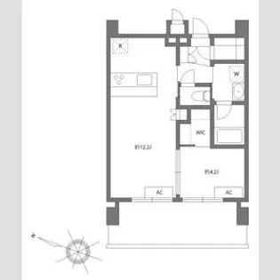 アジールコート池上【5階】の間取り