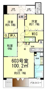 レイディアントシティ横濱カルティエ11【6階】の間取り