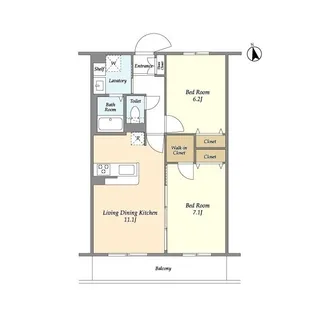 フラッツ横浜戸塚【1階】の間取り