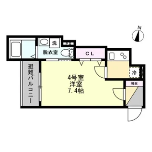 ベイルーム海老名【1階】の間取り