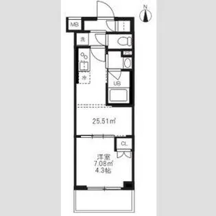 ハーモニーレジデンス蒲田アートヴィラ【1階】の間取り