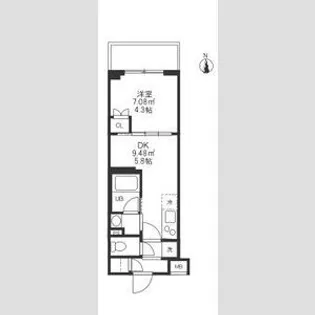 ハーモニーレジデンス蒲田アートヴィラ【3階】の間取り