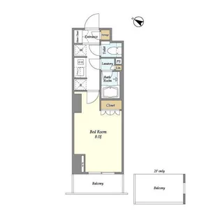 ドゥーエ横濱鶴見【2階】の間取り