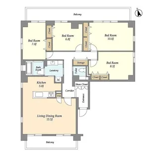 PATH宮前平【4階】の間取り