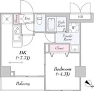 KDXレジデンス町田NORTH【3階】の間取り