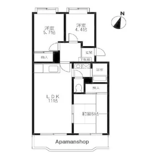 サンパレス湘南【3階】の間取り