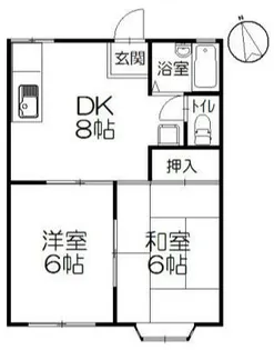 湘南コーポB棟【1階】の間取り