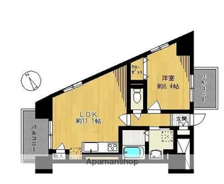 サザンクロス鵠沼【4階】の間取り