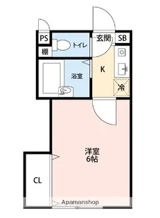 ロッシェル若松3号棟【2階】の間取り