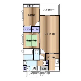 ロサブリーズ本牧【2階】の間取り
