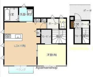 1LDKの間取り画像