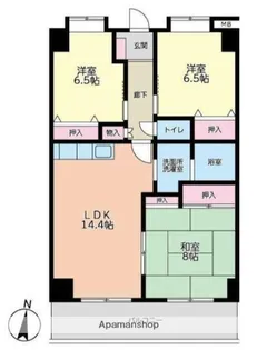 コルビュジェ湘南台【2階】の間取り