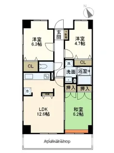 ウエストヴィレッジ【2階】の間取り