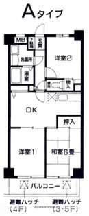 グリーンハイツ室橋【3階】の間取り