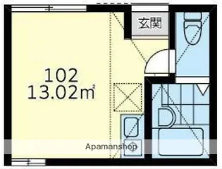 ユナイト戸部メルボルンの杜【1階】の間取り