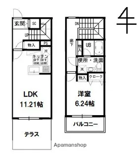 ADORABLE樹【1階】の間取り