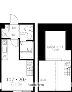 ハーミットクラブハウス戸塚ロータスコート【1階】の間取り