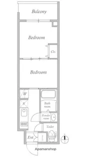 リテラス蒲田【9階】の間取り
