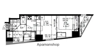 ミライズ横濱桜木町レジデンス【8階】の間取り