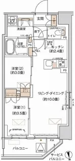 プライムネクサス大森北【2階】の間取り