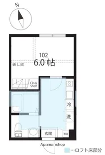 ハーミットクラブハウス鶴見諏訪坂【1階】の間取り