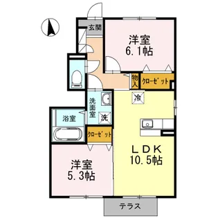 グランディール【1階】の間取り