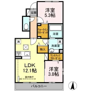 グランフォレストⅢ【1階】の間取り