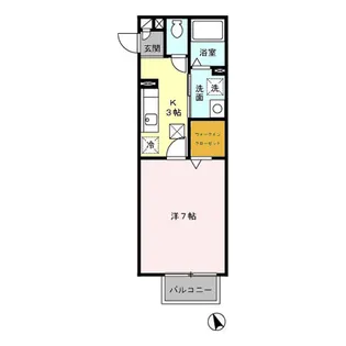 ドルフ・花みずきK【1階】の間取り