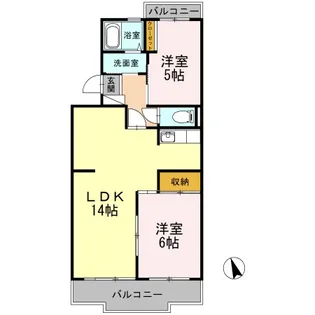 ハビテーションWADA【1階】の間取り