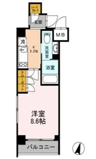 カスタリア武蔵小杉【0301号室】の間取り