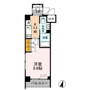 カスタリア武蔵小杉【4階】の間取り