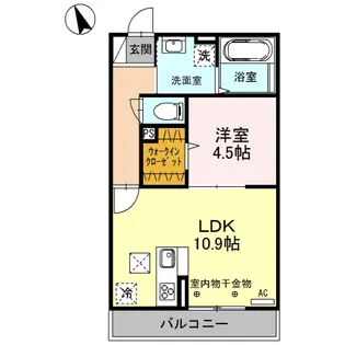 コットンハウス【1階】の間取り