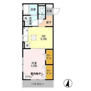 ディアクレスト幸町【1階】の間取り