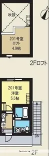 グランキャスト ノヴァ【2階】の間取り