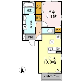 第5コスモスヴィラ【1階】の間取り