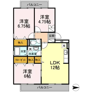 ヴォルス【1階】の間取り