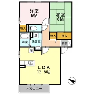 ヴィーブル【2階】の間取り
