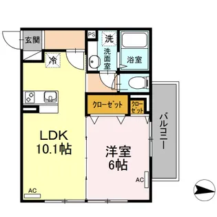 ラウェル大森【3階】の間取り