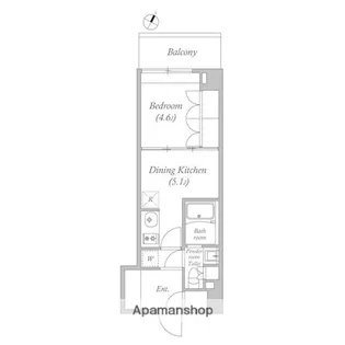 ラクレイス横濱関内【6階】の間取り
