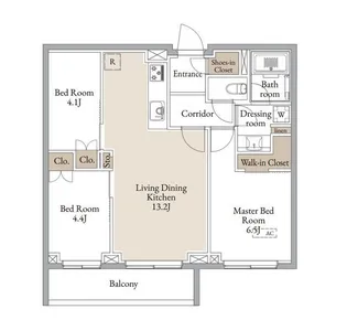 クラリティア横濱反町【2階】の間取り